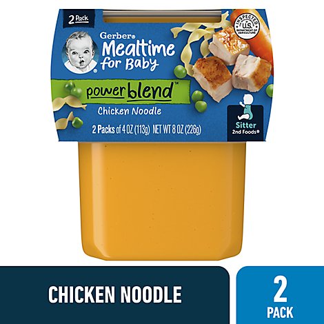 Gerber 2nd Foods Baby Food Chicken Noodle - 2-4 Oz