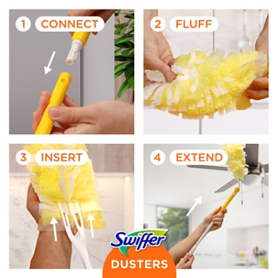 Swiffer Dusters Dusting Kit Heavy Duty Extendable Handle 1 Handle 3 Dusters - Each - Image 2