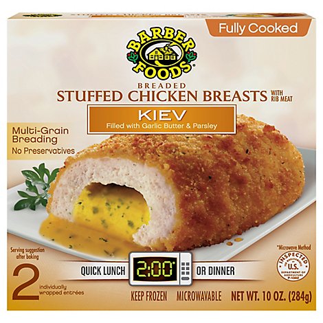  Barber Chicken Breast Stuffed Kiev Fully Cooked - 2-5 Oz 