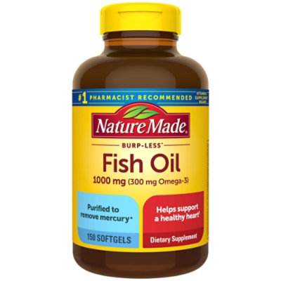 Nature Made Burp Less Fish Oil 1000 Mg - 150 Count - Image 1