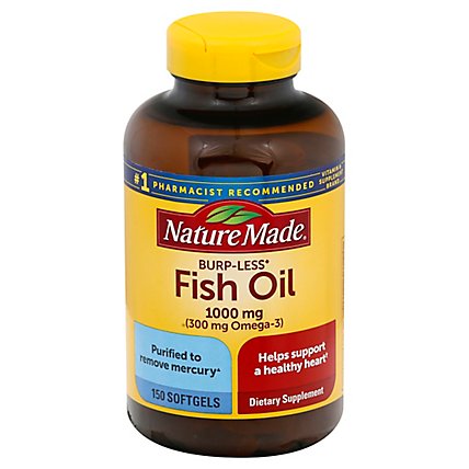 Nature Made Burp Less Fish Oil 1000 Mg - 150 Count - Image 1