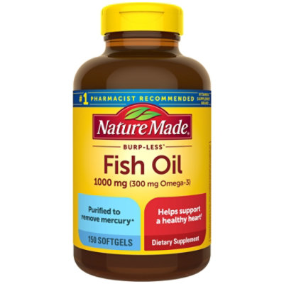 Nature Made Burp Less Fish Oil 1000 Mg - 150 Count