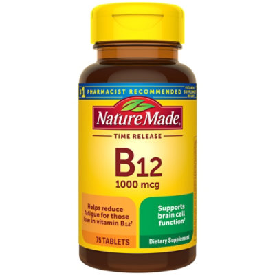 Nature Made Vitamin B12 1000 mcg Time Release Tablets - 75 Count - Image 1