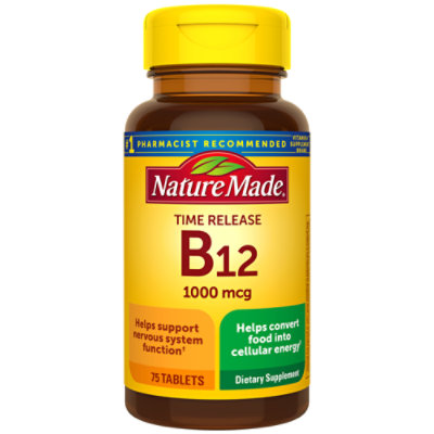 Nature Made Vitamin B12 1000 mcg Time Release Tablets - 75 Count
