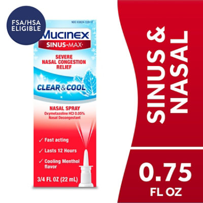 Mucinex Sinus-Max Nasal Spray Full Force - 0.75 Fl. Oz. - Image 1