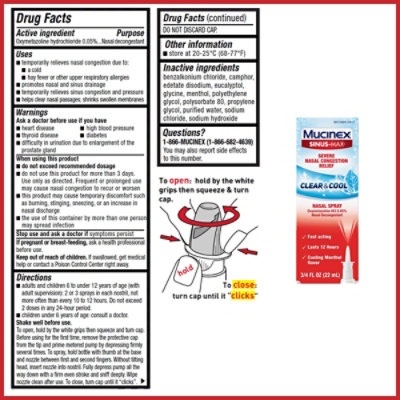 Mucinex Sinus-Max Nasal Spray Full Force - 0.75 Fl. Oz. - Image 4