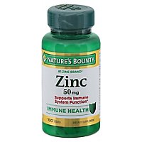 Natures Bounty Dietary Supplement Caplets Zinc Chelated - 100 Count - Image 1