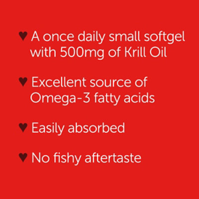 MegaRed Dietary Supplement Omega 3 Krill Oil Extra Strength 500mg Softgels - 45 Count - Image 5