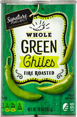 Signature SELECT Green Chiles Fire Roasted Whole Can - 10 Oz - Image 2