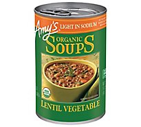 Amys Soups Organic Light in Sodium Lentil Vegetable - 14.5 Oz