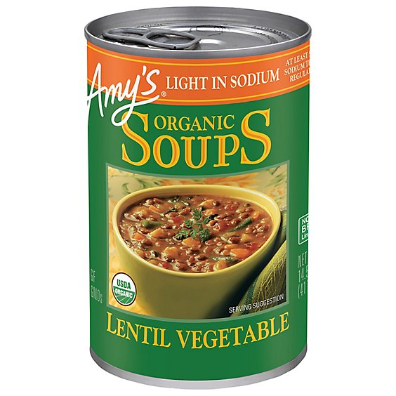 Amy's Light in Sodium Lentil Vegetable Soup - 14.5 Oz
