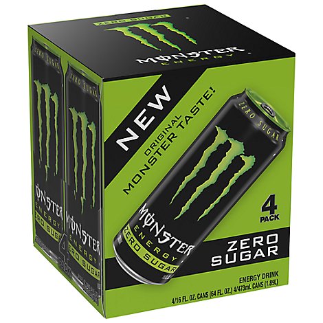Monster Energy Drink Absolutely Zero - 4-16 Fl. Oz.