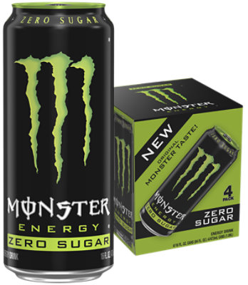 Monster Energy Zero Sugar Energy Drink - 4-16 Oz - Randalls