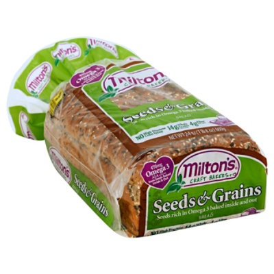 Miltons Natural Seeds & Grains Bread - 24 Oz