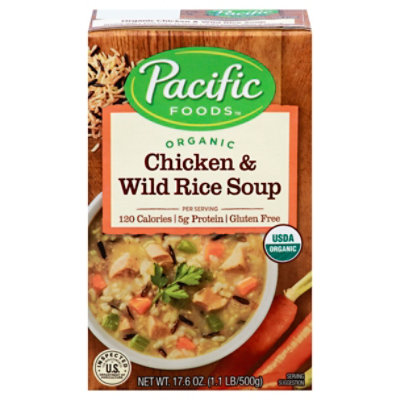 Pacific Organic Soup Chicken & Wild Rice - 17.6 Oz - Image 3