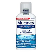 Mucinex Fast-Max Cold Flu & Sore Throat Medicine 9 Symptom Relief Liquid - 6 Fl. Oz. - Image 2