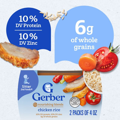 Gerber 2nd Foods Chicken And Rice Baby Food Tub - 2-4 Oz - Image 2