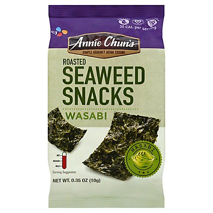 Annie Chuns Seaweed Snacks Roasted Wasabi Hot - 0.35 Oz - Image 2