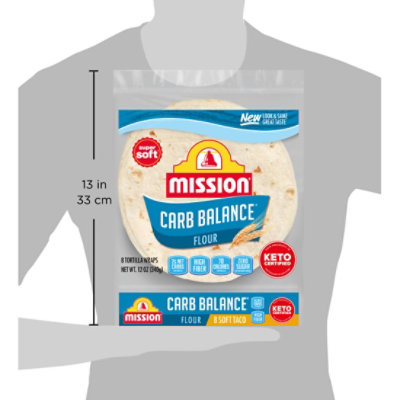 Mission Carb Balance Super Soft Flour Tortillas 8 Count - 12 Oz - Image 5