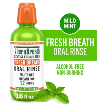 Therabreath Mild Mint Alcohol Free Fresh Breath Mouthwash
