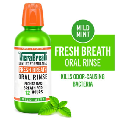 Therabreath Mild Mint Alcohol Free Fresh Breath Mouthwash - 16 Fl. Oz. - Image 1