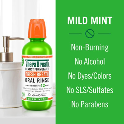 Therabreath Mild Mint Alcohol Free Fresh Breath Mouthwash - 16 Fl. Oz. - Image 4