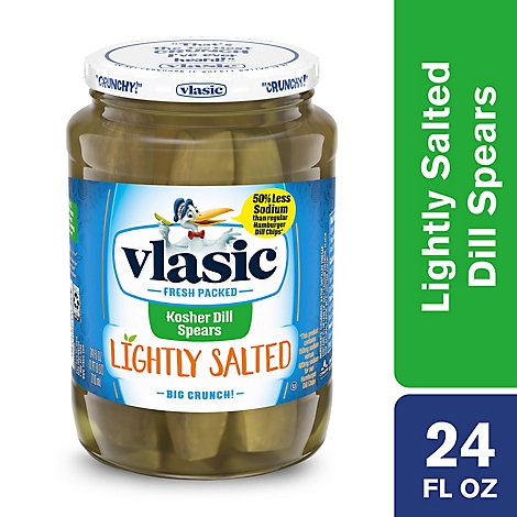 vlasic Pickles Spears Kosher Dill Reduced Sodium - 24 Fl. Oz.