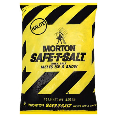 Morton Safe-T-Salt Halite Rock Salt Snow and Ice Melt, 25 lb - Mariano's