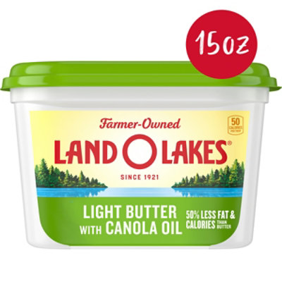 Land O Lakes Light Butter With Canola Oil Tub - 15 Oz - Image 1