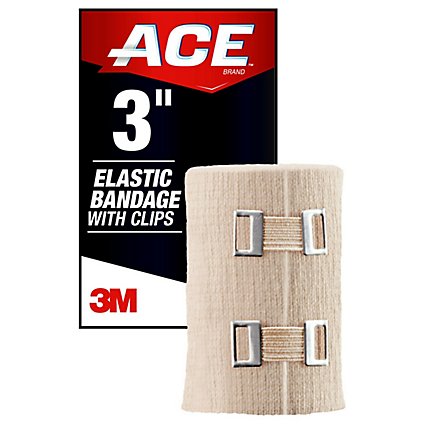 ACE Elastic Bandage With Clips 3 Inch 1.8 Yards - Image 1