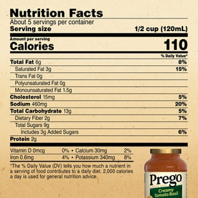 Prego Creamy Tomato Basil Pasta Sauce - 23.5 Oz - Image 4
