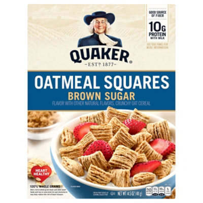 Quaker Cereal Oatmeal Squares With A Hint Of Brown Sugar - 14.5 Oz - Image 3