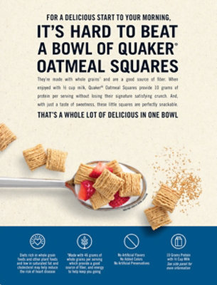 Quaker Cereal Oatmeal Squares With A Hint Of Brown Sugar - 14.5 Oz - Image 6