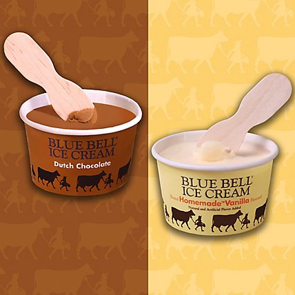 Blue Bell Homemade Vanilla & Dutch Chocolate Ice Cream Cups - 12-3 Fl. Oz. - Image 3