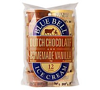 Blue Bell Homemade Vanilla & Dutch Chocolate Ice Cream Cups - 12-3 Fl. Oz.