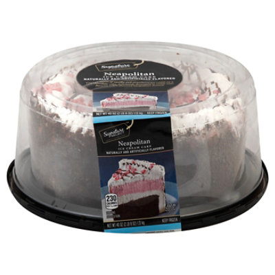 Signature Select Cake Ice Cream 8 Inch Neapolitan 40 Oz Vons