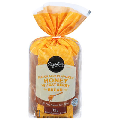 Signature SELECT Bread Honey Wheatberry - 24 Oz