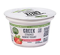 Open Nature Yogurt Greek Nonfat Strained Fruit on the Bottom Strawberry - 5.3 Oz