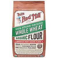 Bobs Red Mill Organic Flour Whole Wheat Stone Ground - 5 Lb - Image 1