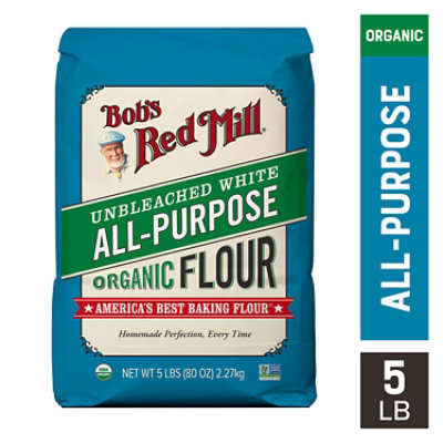 Bob's Red Mill Organic All Purpose Unbleached White Flour - 5 Lb - Image 2