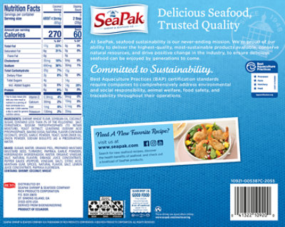 SeaPak Shrimp & Seafood Co. Shrimp Jumbo Coconut Oven Crispy Family Size - 18 Oz - Image 5