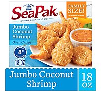 SeaPak Shrimp & Seafood Co. Shrimp Jumbo Coconut Oven Crispy Family Size - 18 Oz
