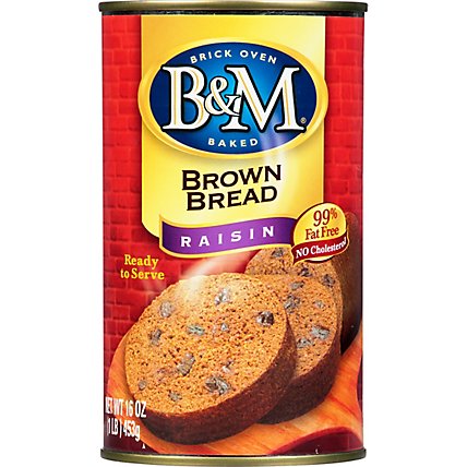 B&M Bread Brown Raisin - 16 Oz - Image 2