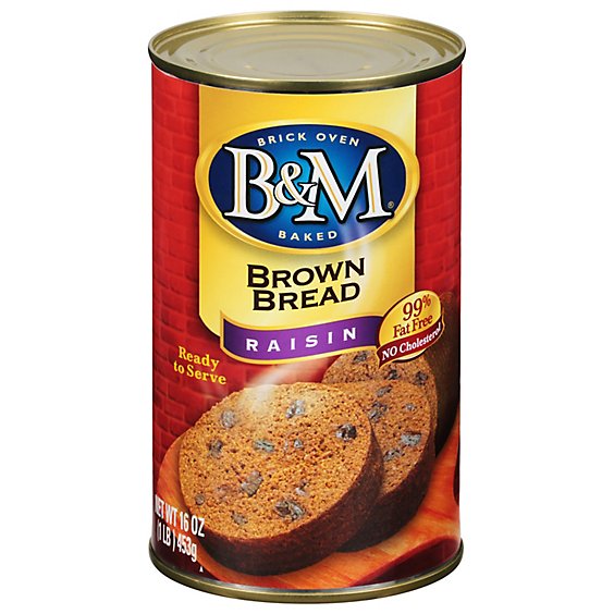 B&M Bread Brown Raisin - 16 Oz