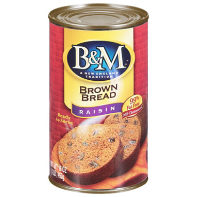 B&M Bread Brown Raisin - 16 Oz