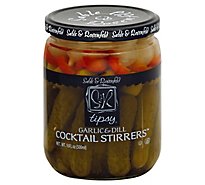 Sable & Rosenfeld Tipsy Cocktail Stirrers Garlic & Dill - 16 Fl. Oz.