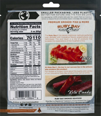 Ruby Bay Sliced Salmon Scottish Smoked - 3 Oz - Image 6