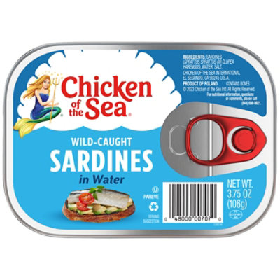 Chicken of the Sea Wild Caught Sardines in Water - 3.75 Oz - Image 1