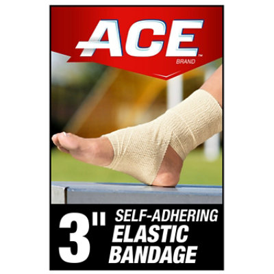 Tensor Self-Adhering Elastic Bandage Wrap, Beige, 3-in