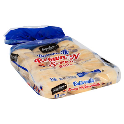 Signature SELECT Brown N Serve Homestyle Buttermilk Rolls - 12 Count
